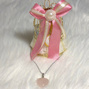 Crystal box gift set with Rose quartz heart necklace