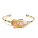 Healing crystal wire wrapped Bangle Bracelet