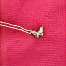 Butterfly Crystal necklace - Elegant Gold gemstone necklace