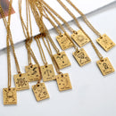 The magician Tarot card pendant - Gold plated Tarot necklace