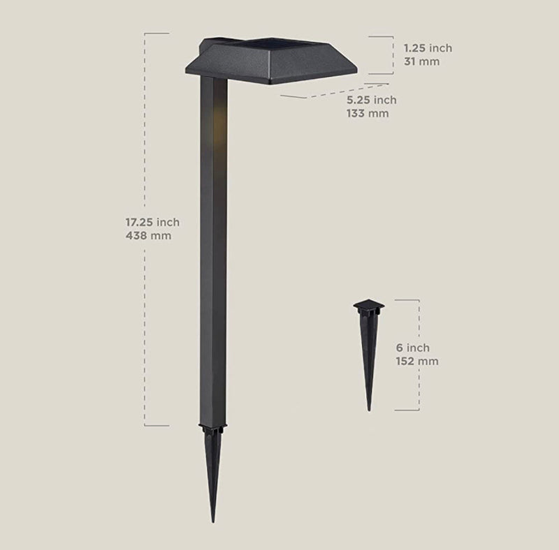 Energizer Solar LED Pathway Lights 30 Lumen Oil-Robbed Bronze, 6-Pack