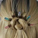 Crystal quartz Hair pins - Bridal Hair clip