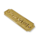 Brass Door Sign "Push" 5-1/2 in. Vintage Door Plaque