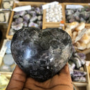 Indigo Gabbro Heart shape & Tumble stone
