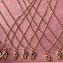 Hamsa Hand charm with Evil eye necklace