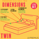 PREMIUS Lucea Soft Wrinkle-Free Microfiber Sheet Set, Soft Blue-Orange