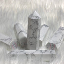 White Howlite point Tower - AAA Howlite crystal