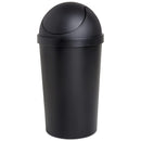 Sterilite Round SwingTop Wastebasket, Black, 3 Gallon