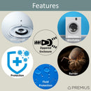 Microfiber Hypoallergenic Waterproof Mattress Cover Protector Encasement, 16 Inches Deep