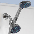 Home Basics Pure Paradise 3 Function Fixed and Handheld Dual Shower Head, Chrome