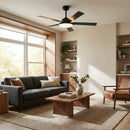 Vaczon 52 Inch 5 Blades DC Motor Modern Downrod Ceiling Fan with LED Light and Remote Control