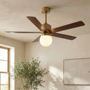 52 Inch Alva Double-sided Blades Downrod Mount LED Ceiling Fan with Remote Control