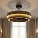 Perimost 32 Inch Eartha Antique Bronze Downrod Mount Luxury Fandelier with Light and Remote Control