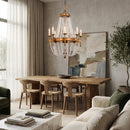 Chappell 8-Light Rustic Gold Candle Style Empire Chandelier