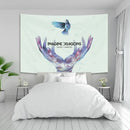 Imagine dragons band poster tapestry white & red bedroom wall decor