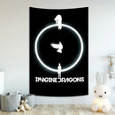 Imagine dragons band poster tapestry white & red bedroom wall decor