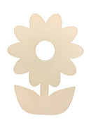 Unfinished Wooden Flower Shape Cutout DIY Craft 5 Inches