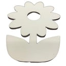 Unfinished Wooden Flower Shape Cutout DIY Craft 5 Inches
