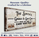 Gaggle & Gulp Club Sign