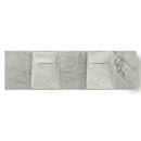 Imperial White Marble Double Rectangular Wall-Mount Sink - 80"x21"x8" - Honed