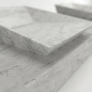 Imperial White Marble Double Rectangular Wall-Mount Sink - 80"x21"x8" - Honed