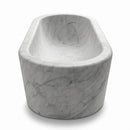 Imperial White Marble Rectangular Bathtub - 32"x70"x20" - Honed