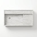 Imperial White Marble Rectangular Wall Mount Vanity Top Sink - 18"x48"x8" - Honed