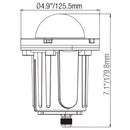 In-Ground Pathway Light with Brass-PVC Housing and Domed Half Lid for MR16 Bulbs