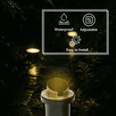 In-Ground Well Lighting Light Fixture with Solid Brass Hood