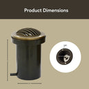 In-Ground Well Modern Light Fixtures with Solid Brass Cover (Louvered)
