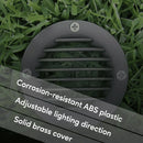 In-Ground Well Modern Light Fixtures with Solid Brass Cover (Louvered)