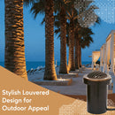 In-Ground Well Modern Light Fixtures with Solid Brass Cover (Louvered)