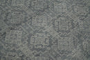 In Stock Antique Finish Hand knotted Silver and Charcoal 8x10 Wool Area Rug