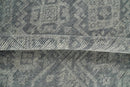 In Stock Antique Finish Hand knotted Silver and Charcoal 8x10 Wool Area Rug