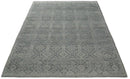 In Stock Antique Finish Hand knotted Silver and Charcoal 8x10 Wool Area Rug