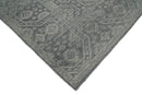 In Stock Antique Finish Hand knotted Silver and Charcoal 8x10 Wool Area Rug