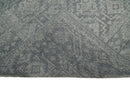 In Stock Antique Finish Hand knotted Silver and Charcoal 8x10 Wool Area Rug