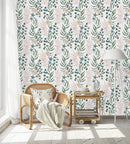 Elegant Watercolor Leaves Wallpaper Chic