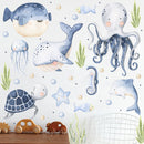 Marine and Sealife decals - Fabric Nursery Wall Art Decals
