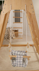 Indoor Baby Swing Seat | Cotton Hammock Swing with Harness | Frame Not Included