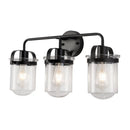 Indoor Wall Lights in Modern Black Finish with Glass Shade and E26 Base