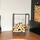 Modern Metal Firewood And Kindling Storage