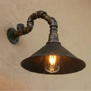 DecorBites™ Farmhouse Style Antique Brass Wall Sconce with Metallic Cone & Pipe - 1 Head Dining Room Lighting