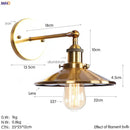 Industrial antique gold rustic wall light for living room