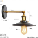 Industrial antique gold rustic wall light for living room