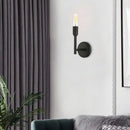 Industrial antique metal wall lamp – bedroom black glass sconce