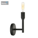 Industrial antique metal wall lamp – bedroom black glass sconce