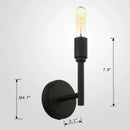 Industrial antique metal wall lamp – bedroom black glass sconce