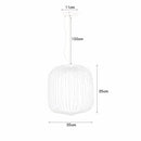Industrial birdcage iron table lamp white & amber dining room led