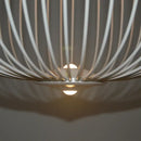 Industrial birdcage iron table lamp white & amber dining room led